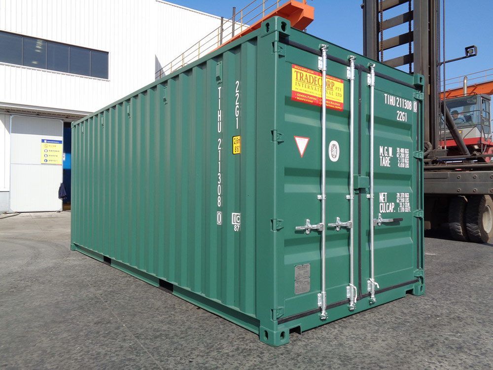 New single-trip green shipping container